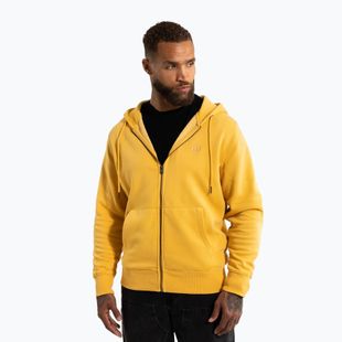 Felpa con zip e cappuccio Pitbull Lancaster 2 da uomo, giallo slavato