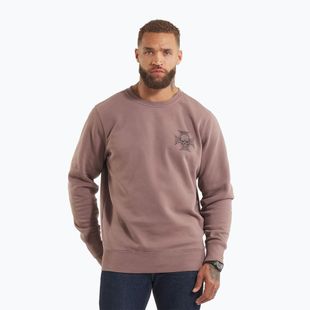 Felpa uomo Pitbull Bite Me Crewneck lavata bordeaux
