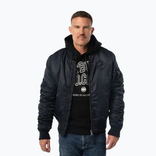 Giacca uomo Pitbull Hacket Washed Bomber dark navy