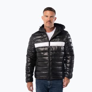 Giacca invernale uomo Pitbull Shatto trapuntata con cappuccio black