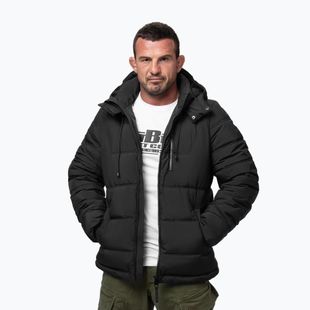 Giacca invernale da uomo Pitbull Piedmont Quilted Hooded black