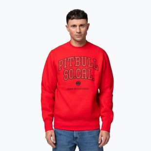 Felpa uomo Pitbull So Cal Crewneck fluorescent/red