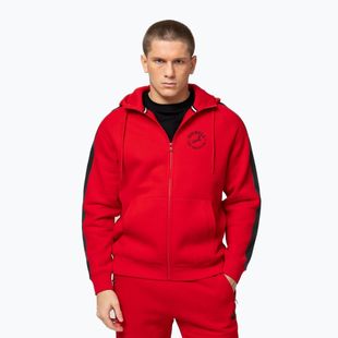 Felpa uomo Pitbull San Diego Ca Hooded Zip red