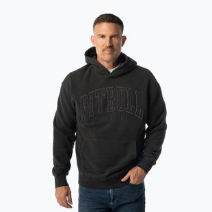 Felpa uomo Pitbull Orlando Hooded washed dark graphite