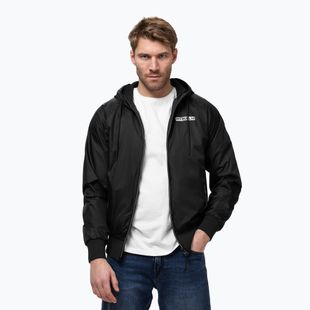 Giacca uomo Pitbull Athletic Logo Nylon Hooded black
