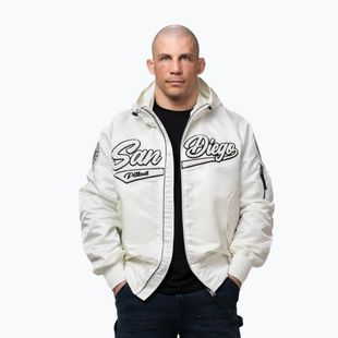 Giacca uomo Pitbull Aero Flight Hooded off white