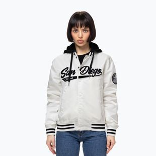 Giacca da donna Pitbull Angela San Diego Hooded Varsity off white