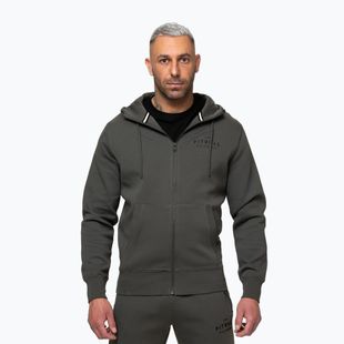 Felpa da uomo Pitbull Sampson Hooded Zip Sweatshirt grey/green