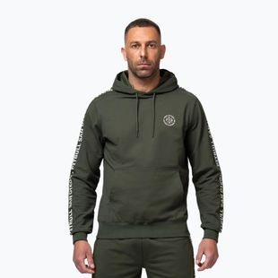 Felpa da uomo Pitbull Tape Parker Hooded old green