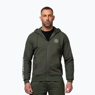 Felpa da uomo Pitbull Tape Parker Hooded Zip old green