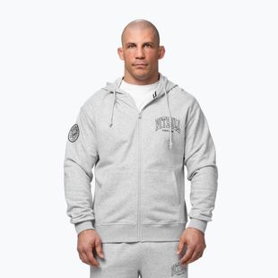 Felpa da uomo Pitbull Badger Hooded Zip grey/melange