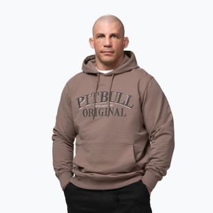 Felpa da uomo Pitbull Midnight Sweatshirt Hooded brown savana