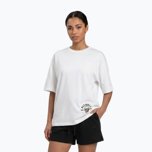Felpa donna Pitbull Skull Oversize white