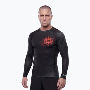 Rashguard a maniche lunghe da uomo Pitbull Ray Rashguard fluo/red