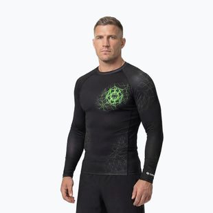 Rashguard a maniche lunghe da uomo Pitbull Ray Rashguard fluo green