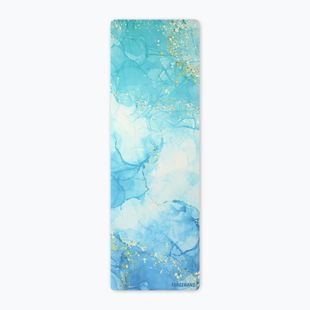 Tappetino yoga/fitness FORCEBAND Gold 4 mm blu/oro