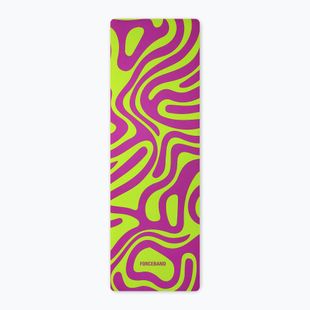 Tappetino yoga/fitness FORCEBAND Abstract Violet 4 mm viola/lime
