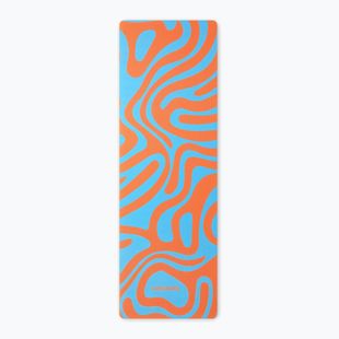 Tappetino yoga/fitness FORCEBAND Abstract Orange 4 mm arancio/blu