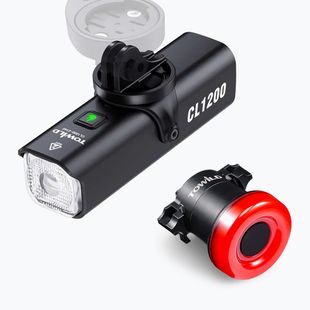 Set di luci per bicicletta TOWILD CL600 + TL03 nero