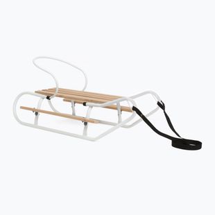 Slitte metalliche HUMBAKA with backrest and footrests white