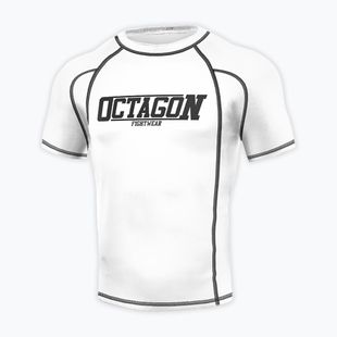 Octagon Premium Fight Wear, rashguard da uomo, bianco