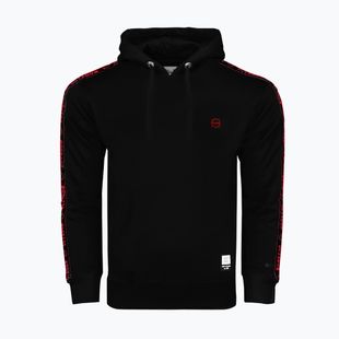 Felpa da uomo Octagon Stripe Hoodie black/red