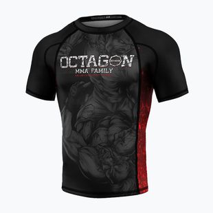 Rashguard Octagon Premium MMA Family nero/multicolore da uomo