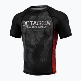 Rashguard Octagon Premium Muay Thai Family nero/multicolore da uomo