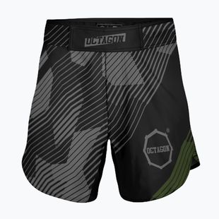 Pantaloncini da allenamento Octagon Broken Line MMA da uomo, nero