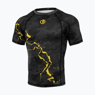 Rashguard da uomo Octagon Legion Premium nero/giallo