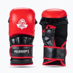 Guanti da grappling DBX BUSHIDO MMA Premium nero/rosso