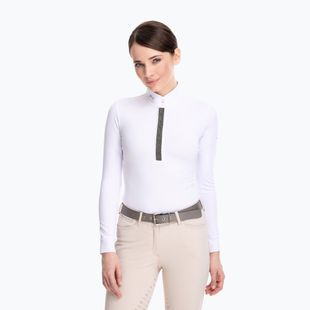 Camicia da competizione a maniche lunghe da donna FERA Equestrian Stardust bianco/grigio