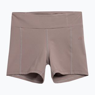 Pantaloncini da yoga da donna 4F F138 marrone chiaro
