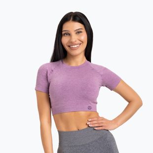 Maglietta da allenamento donna Gym Glamour Seamless Rashguard lilla