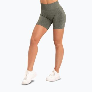 Pantaloncini da allenamento da donna Gym Glamour Seamless kaki