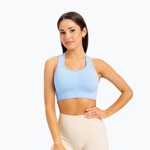 Reggiseno fitness Gym Glamour Push Up blu baby