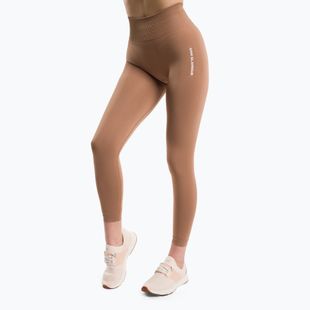 Leggings da allenamento donna Gym Glamour Compress cappuccino