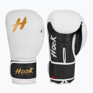 HOOK FIGHTING Ready to Fight Guanti da boxe in pelle bianchi