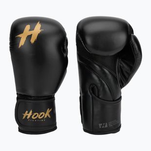 HOOK FIGHTING Guanti da boxe pronti per l'allenamento, nero