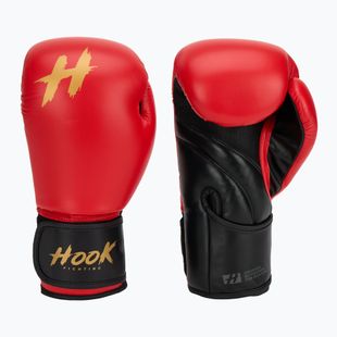 HOOK FIGHTING Guanti da boxe rossi pronti per l'allenamento