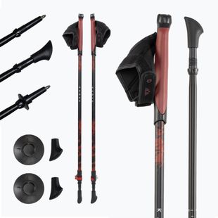 Bastoni da nordic walking KADVA Halna regolabili rossi