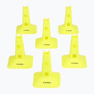 Set di coni OneTeam TRFTB03 MD6 6 pezzi gialli