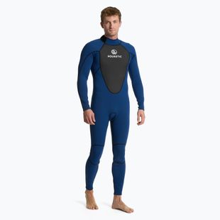 Muta da surf uomo AQUASTIC in neoprene 3/2 mm WAVEY 3/2 navy