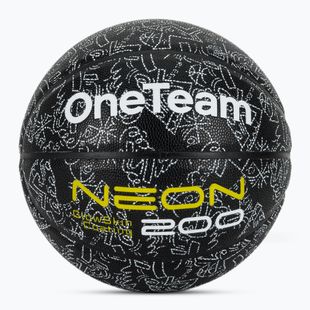 Pallone da basket OneTeam Black neon size 7