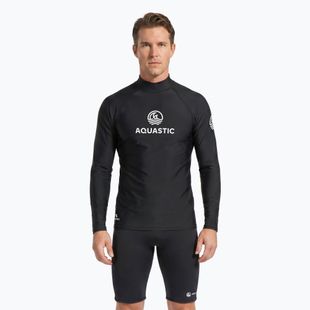 Longsleeve da nuoto Aquastic RIMOS LS UV 50+ UPF nero