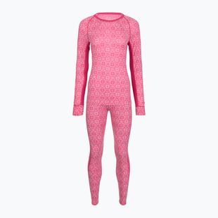 Completo di biancheria termica da donna Woolcano SET1109 Pink