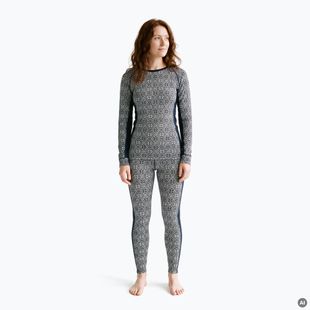 Completo di biancheria termica da donna Woolcano SET1109 Granatowy