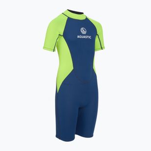 Muta da nuoto per bambini AQUASTIC Wavey Jrb 2 mm verde/blu navy