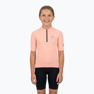 Maglietta da ciclismo per bambini ATTABO TEVRA JR con zip corta rosa