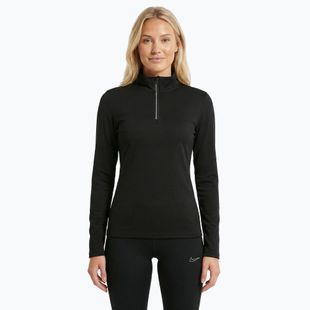 Felpa termica da donna WOOLCANO Merino TOP0545 nero